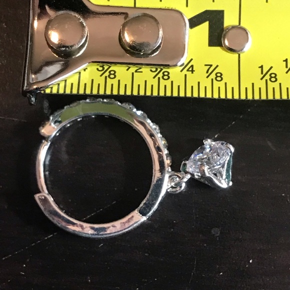 New Swarovski Crystal Hoop with 1 Carat Drop Earrings - Picture 5 of 6